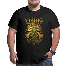 Мужские футболки Vikings New Golden Legends футболка Valhalla, хлопковые футболки больших и высоких размеров, одежда больших размеров 4XL, 5XL, 6XL 2024 - купить недорого