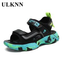 ULKNN 2021 весенние детские сандалии для девочек летние новые дышащие спортивные сандалии Детская удобная Пляжная обувь; Обувь для мальчиков; Размер 29-40 2024 - купить недорого