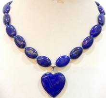 Jew3105 новое ожерелье с кулоном в виде сердца из натурального лазурита 18 2024 - купить недорого
