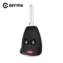 KEYYOU 2+1 Button Remote Combo Key case for Chrysler Dodge Jeep 3 Button New 2024 - buy cheap