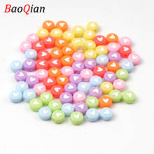 200Pcs/lot 4x7mm Heart Pattern Acrylic Flat Round Spacer Loose Beads For Jewelry Making Bracelet Necklace DIY 2024 - buy cheap