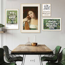 Lienzo decorativo de estilo Retro para decoración del hogar, pintura artística Simple de moda, con citas de flores y plantas, carteles e impresiones, imágenes de pared 2024 - compra barato