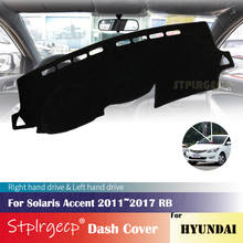 Cubierta antideslizante para salpicadero de coche, accesorio protector para Hyundai Solaris Accent 2011-2017 RB, parasol, alfombra 2013 2014 2015 2024 - compra barato