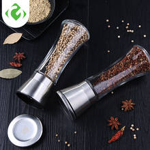 Premium Stainless Steel Salt and Pepper Grinder Shakers Glass Body Spice Salt And Pepper Mill with Adjustable Ceramic Rotor 2024 - buy cheap