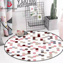 Bubble Kiss Round Carpets For Living Room Fashion Pink Rugs Geometric Pattern Rug Soft Bedroom Carpet Home Large Size Floor Rugs 2024 - buy cheap