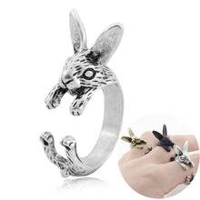 Punk Brass Knuckle Bunny Anel Rings For Women Boho Animal Anillos Rabbit Love Ring Men Jewelry Gifts for Moms Daughters Girls 2024 - buy cheap