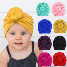 Newborn Hats Toddler Baby Girl Hats with Knot Turban Cotton Beanie Solid Color Hat Winter Warm Cap Baby Accessories 0-3 Years 2024 - buy cheap