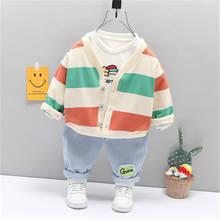 0-4 Years Spring Boy Clothing Set 2021 New Casual  Cartoon Active Coat+T-shirt+ Pant Kid Children Baby Toddler Boy clothing 2024 - buy cheap