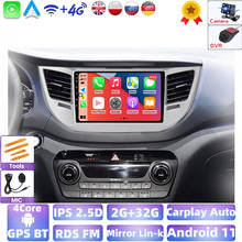 Central multimídia automotiva para hyundai, tucson ix35, 2015, 2016, 2017, 2018, com android, navegação gps, câmera, wi-fi, tela ips, usb 2024 - compre barato