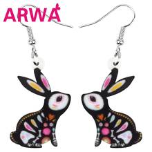 ARWA Acrylic Halloween Black Hare Rabbit Earrings Long Cute Animal Dangle Drop Jewelry For Women Girls Classic Gift Decoration 2024 - buy cheap