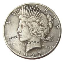 Data 1927-s dólar da paz banhado a prata cópia de moeda 2024 - compre barato