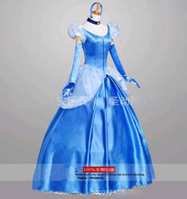Disfraz de fiesta de cosplay para adulto, vestido de princesa de Hada de la Cenicienta, vestidos de princesa azul 2024 - compra barato