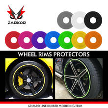 Zarkor, 10 цветов, 8 м/рулон ободков, цветные обода для автомобильных колес, декоративные полосы, линия для защиты шин, резиновая формовочная отделка 2024 - купить недорого