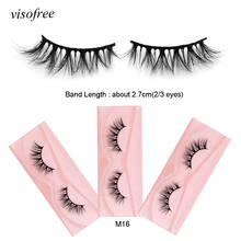 Visofree 3D Mink 1 pair Eyelashes New Arrival 100% Cruelty free Cross  Lashes Fluffy Sexy Soft Handmade False Eye lashes M16 2024 - buy cheap