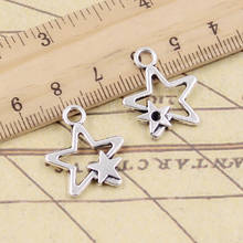 20pcs Charms Double Star 22x19mm Tibetan Silver Color Pendants Antique Jewelry Making DIY Handmade Craft Pendant 2024 - buy cheap