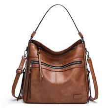 Novas mulheres crossbody saco das senhoras da marca do vintage bolsas de luxo grande capacidade bolsas de ombro do sexo feminino bolsa de mensageiro de couro macio 2024 - compre barato