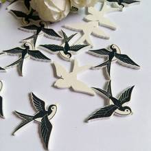 40 pcs/lot Swallow decorative Buttons no Hole Sewing Flatback Scrapbooking Painting Wood Buttons Mixed Sewing Accessories 2024 - buy cheap