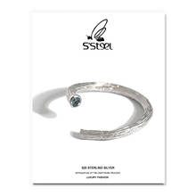 Кольцо S'STEEL с цирконием женское, 925 пробы, стильное Открытое кольцо с крестом в минималистическом стиле 2024 - купить недорого