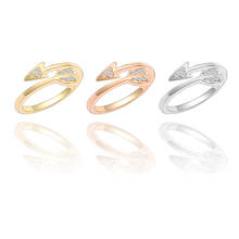 Новое модное кольцо из сплава, очаровательное женское перьевое кольцо, готическое кольцо со стрелкой, регулируемое, размер, обручальное кольцо, рождественский подарок, ювелирное изделие 2024 - купить недорого