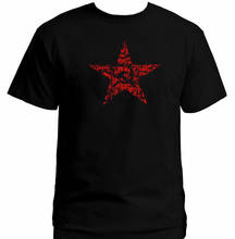 Camiseta de pentagrama vermelho, martelo e foice da união soviética russa Camiseta masculina gola redonda de manga curta de algodão 2024 - compre barato