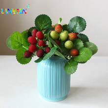 Planta de flores artificiales para decoración de boda, paleta de fruta, fresa salvaje, decoraciones de boda, campo, t49, 2 uds. 2024 - compra barato