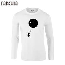 TARCHIA 2021 брендовая мужская футболка с длинным рукавом MOON Airball 100% хлопок плюс футболка для мальчиков мужские топы футболки 2024 - купить недорого