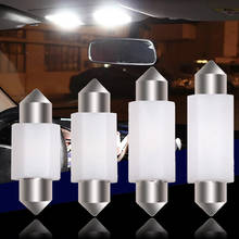 Lâmpadas de led para teto do carro, 2 peças, iluminação interna, 12v, branca, 6000k, c5w, c10w, 31, 36mm, 39mm, 41 e 42mm 2024 - compre barato