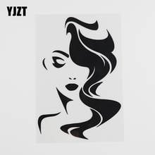 YJZT 10.5CMX15.5CM Morden  Sexy Women Decal Vinyl Car Sticker Black/Silver 8A-0431 2024 - buy cheap