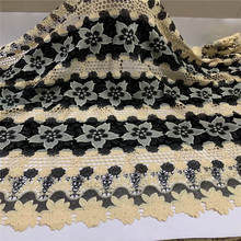 Tela de encaje africano de guipur bordado francés para boda nigeriana, tejido de red de alta calidad, 5 yardas ZQ8931 2024 - compra barato
