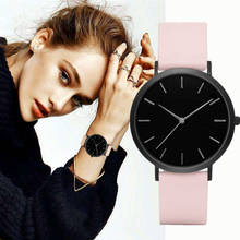 Женские часы, простые повседневные модные кожаные кварцевые наручные часы, женские часы Zegarek Damski reloj mujer 2024 - купить недорого