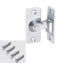 Stainless steel 90 degree right angle buckle / hook / bolt lock, for sliding doors, Mini strong, surface mount, hardware locks 2024 - buy cheap