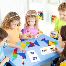 Quebra-cabeças 3d magnético, tangram, pensamentos, treinamento, bebê, montessori, aprendizagem, brinquedos educativos de madeira para crianças 2024 - compre barato
