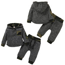Pudcoco bebê recém-nascido meninos agasalho infantil com capuz topos calças compridas leggings conjuntos de roupas quentes 3-36 m 2024 - compre barato