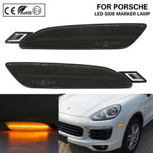 Luz LED ahumada ámbar para coche Porsche Cayenne 958, 2015-2018, versión estadounidense, indicador lateral, 2 uds. 2024 - compra barato