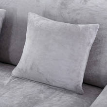 Funda de cojín de felpa para decoración de sofá, funda de almohada de Color sólido, 45x45cm, 1 pieza 2024 - compra barato