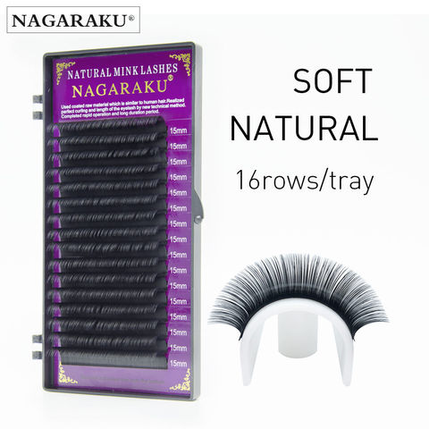 NAGARAKU 1pc all size individual  eyelash extension supplies premium faux mink lash for professional salon use natural 2022 - купить недорого