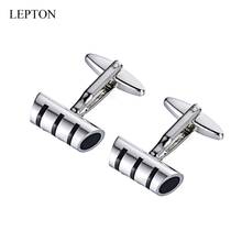 Esmalte quente abotoaduras lepton cilindro metal abotoaduras para homens pais dia amante amigos aniversários de casamento presentes 2024 - compre barato