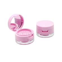 Plastic Pink Flip Cap Box Cosmetic Powder Case Loose Powder Jar Empty Portable Box with Sifter with Mirror Cosmetic Box 20Pcs 2024 - buy cheap