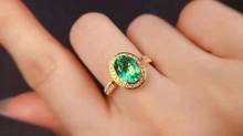 Natural And Real emerald ring  925 sterling silver Fine jewelry Luxury  Natural Emerald Rings for Women Female Anniversary 2024 - buy cheap