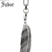 Necklace Feather Gift For Women & Men, Female Heart Rebel silver color Fashion Jewelry Wholesale thomas 2024 - buy cheap