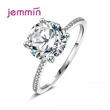 Venda quente real 925 prata esterlina cz anéis de dedo para mulheres moda casamento romise anel prata 925 jóias 2024 - compre barato