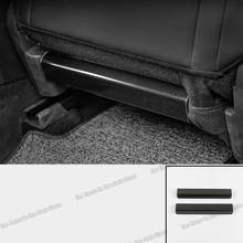 lsrtw2017 carbon fiber car seat rear anti-kick panel cover for mazda3 mazda 3 axela 2017 2018 2019 2020 2021 accessories 2024 - buy cheap