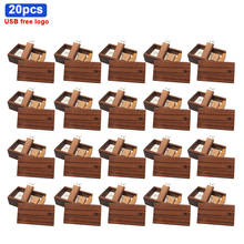 20pcs/lot (Custom LOGO) Wooden USB + Box Flash Drive Maple Wood Pendrive 64GB 4GB 8GB 16GB 32GB Pen Drive Memory Stick for Gift 2024 - buy cheap