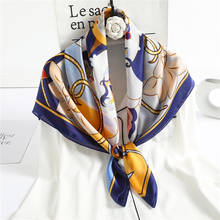 2021 new spring women scarf quality shawl silk fashion scarf headscarf beach sunscreen bag headscarf scarf 90cm*90cm 2024 - buy cheap