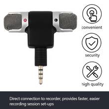 Alto rendimiento 3,5mm Jack Mini micrófono Digital estéreo micrófono portátil para grabadora teléfono móvil cantar canción Karaoke 2024 - compra barato