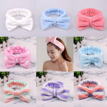 2020 Fashion Coral Fleece Soft Bow Headbands Wash Face Headband Women Girls Holder Turban Hairbands Hair Accessories 2024 - buy cheap