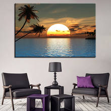 Canvas Painting Hd Printed Home Decoration 1 Piece Seaside Sunset Landscape Pictures Poster Wall Artwork For Living Room Artwork 2024 - buy cheap