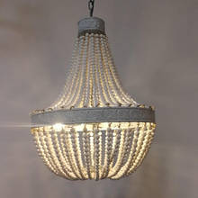 American Retro Pendant Lights Decorative Hanging Lamps Living Room Bedroom Wooden Beads Pendant Lamp Restaurant Hanging Lighting 2024 - buy cheap
