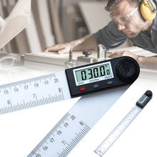 Medidor de ângulo eletrônico, inclinômetro, goniômetro, digital atualizado, 0-200mm, régua de ângulo 360, medição de plástico 2024 - compre barato