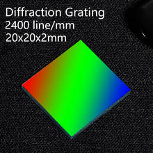 Rejilla de difracción holográfica, instrumento óptico de precisión óptica Ultra alta, 2400 líneas, 1mm, grabado en vidrio, 20x20mm 2024 - compra barato